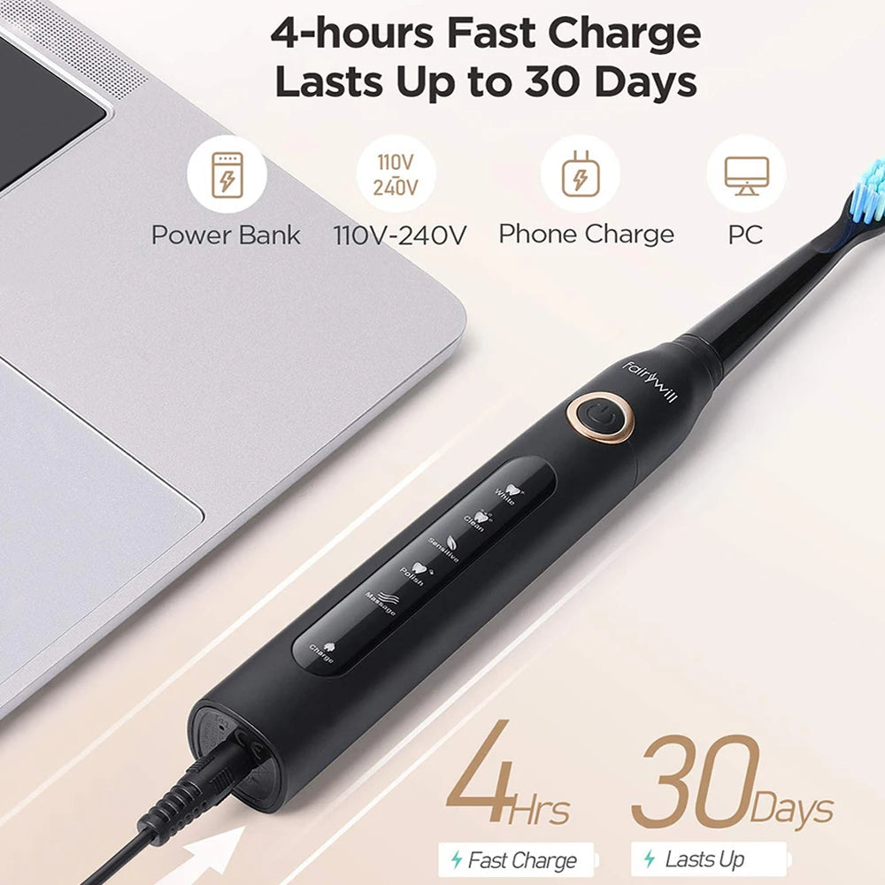 Fairywill FW507 Electric Sonic Toothbrush Soft Bristles
