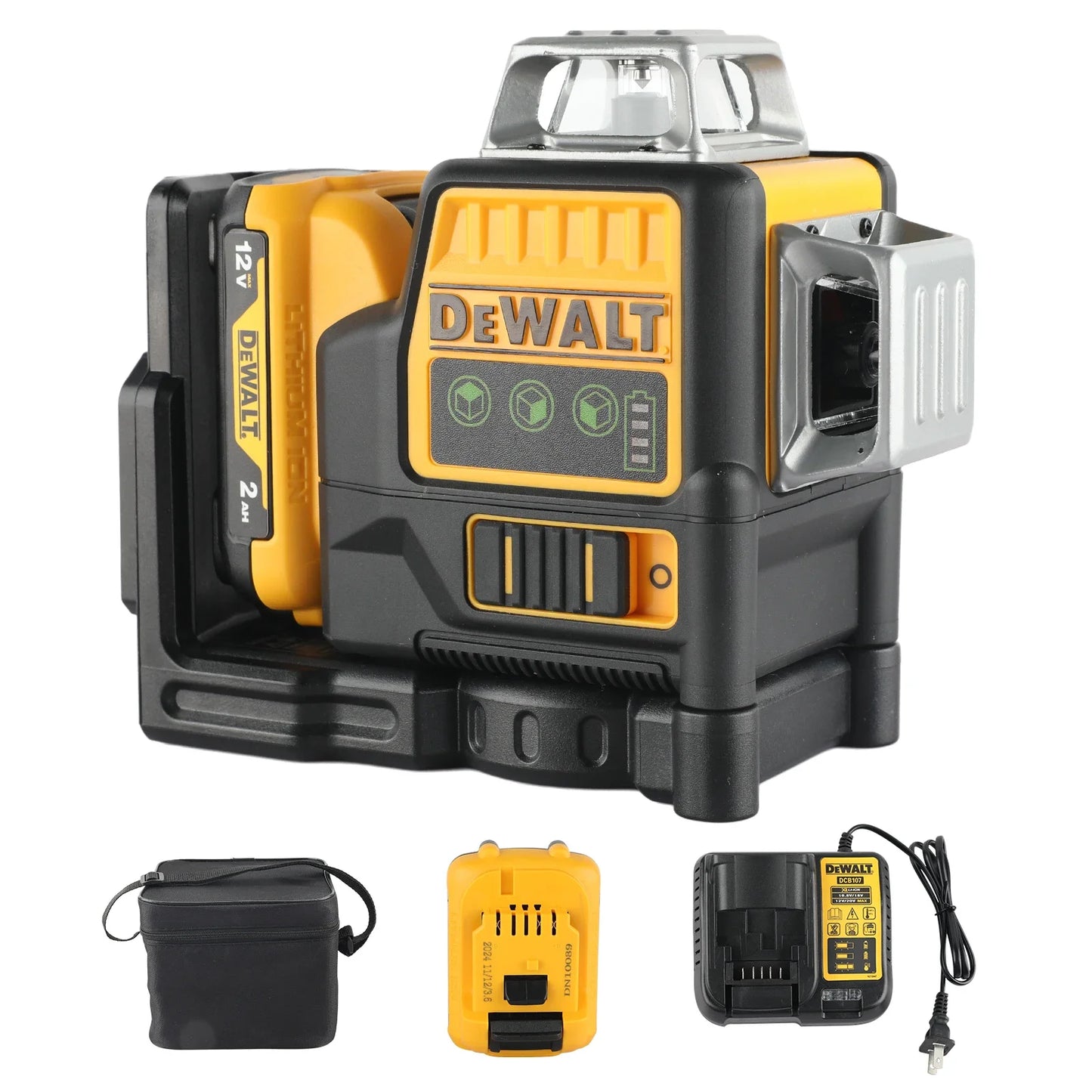 Dewalt DW089LG 3 Sided 360 Degree Laser Level 12 Lines