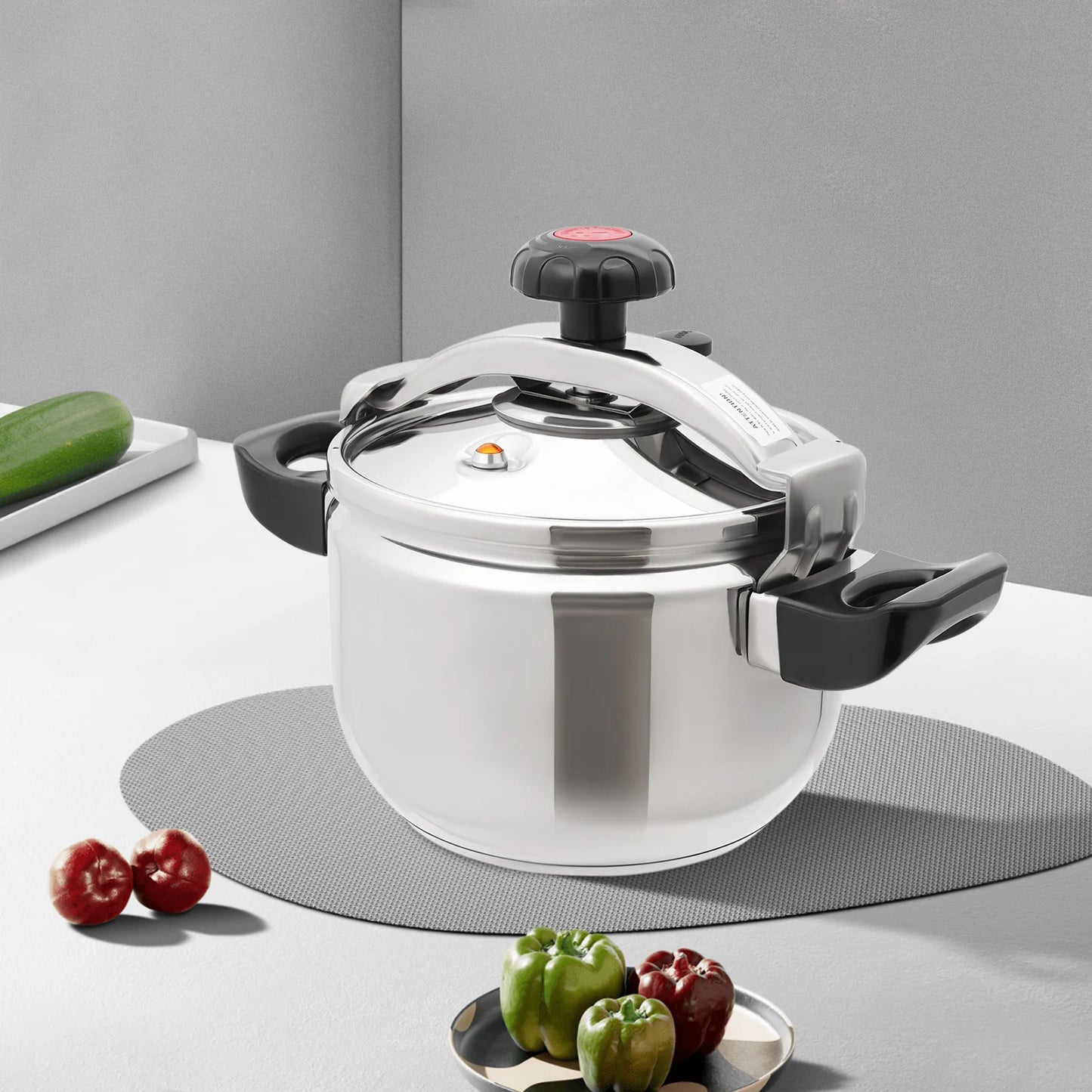 Bymaocar Stainless Steel Round Tabletop Pressure Cooker
