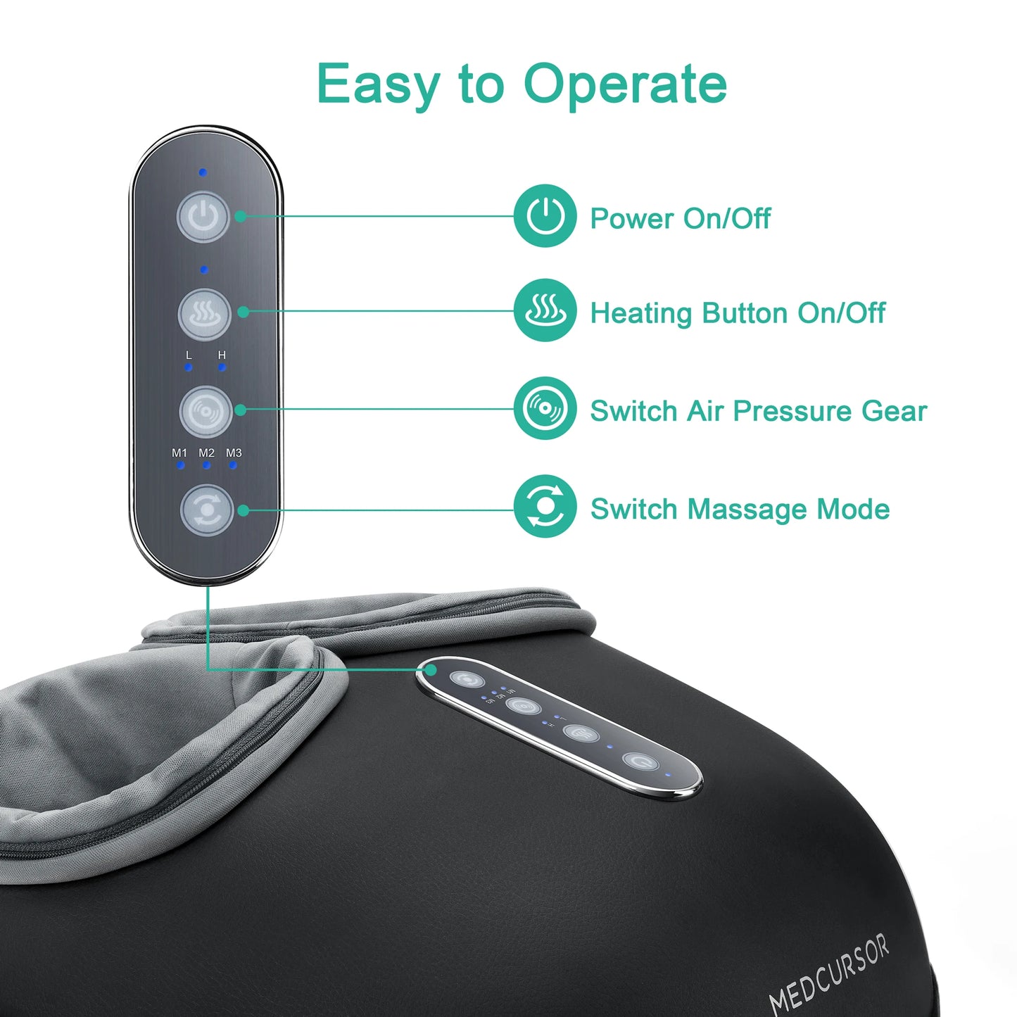 Medcursor Shiatsu Foot Massager With Heat for Relaxation