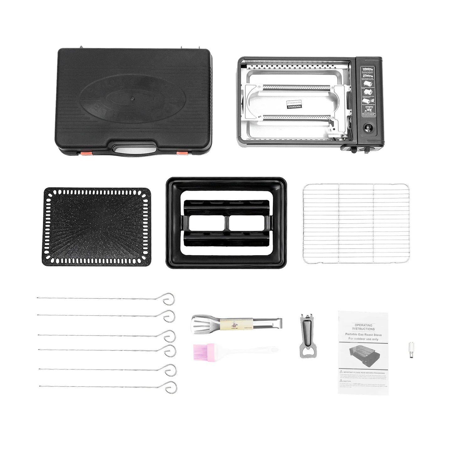Portable Camping Grill Gas Stove BBQ Grills With Box