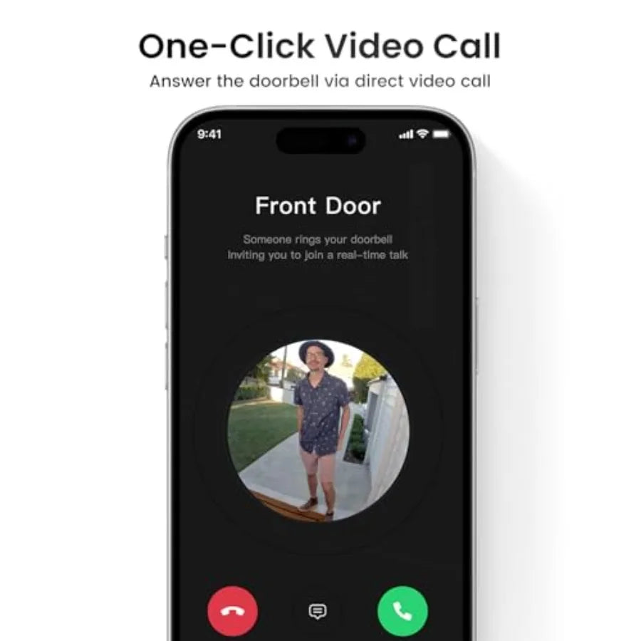 Wireless Doorbell Camera For Home Security With 170 Degree View