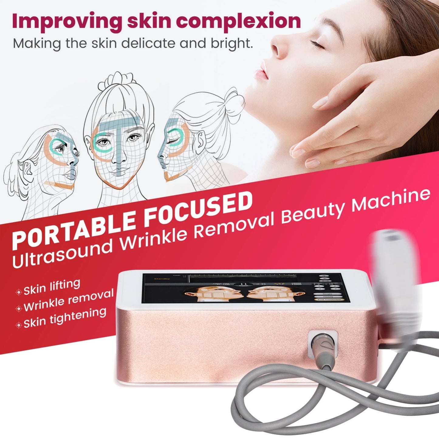 MYOSLIM 7D Ultrasound Skin Tightening Machine For Face And Body