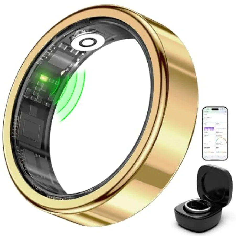 Smart Ring Fitness Tracker Pro Health Monitor Blood Pressure Oxygen