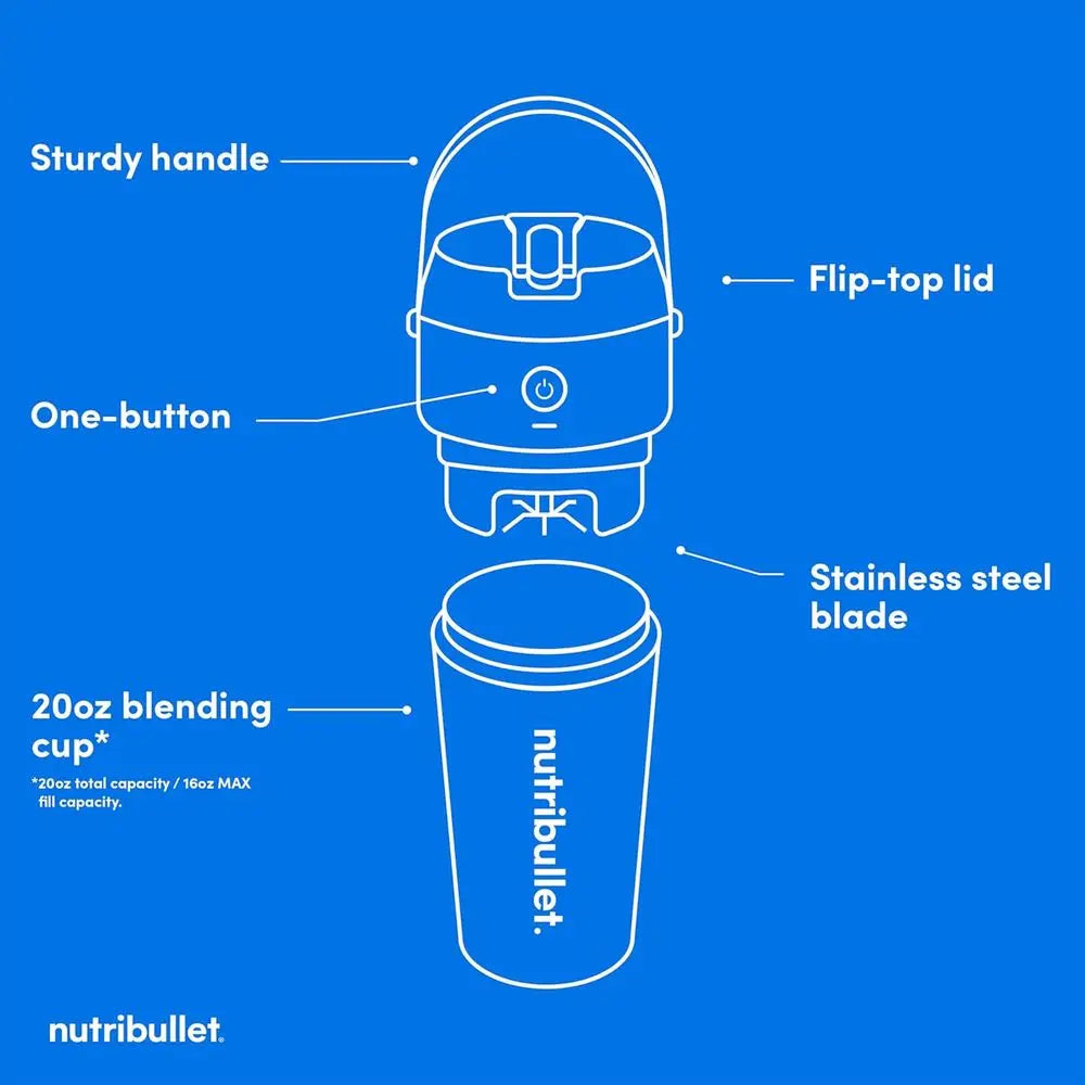 Portable Cordless Blender With Insulated Cup For Smooth Blends