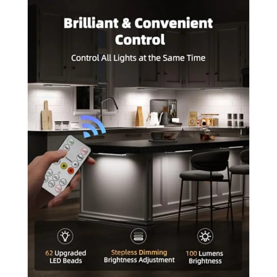 Under Cabinet Lighting With Charging Station And Rechargeable Motion Sensor