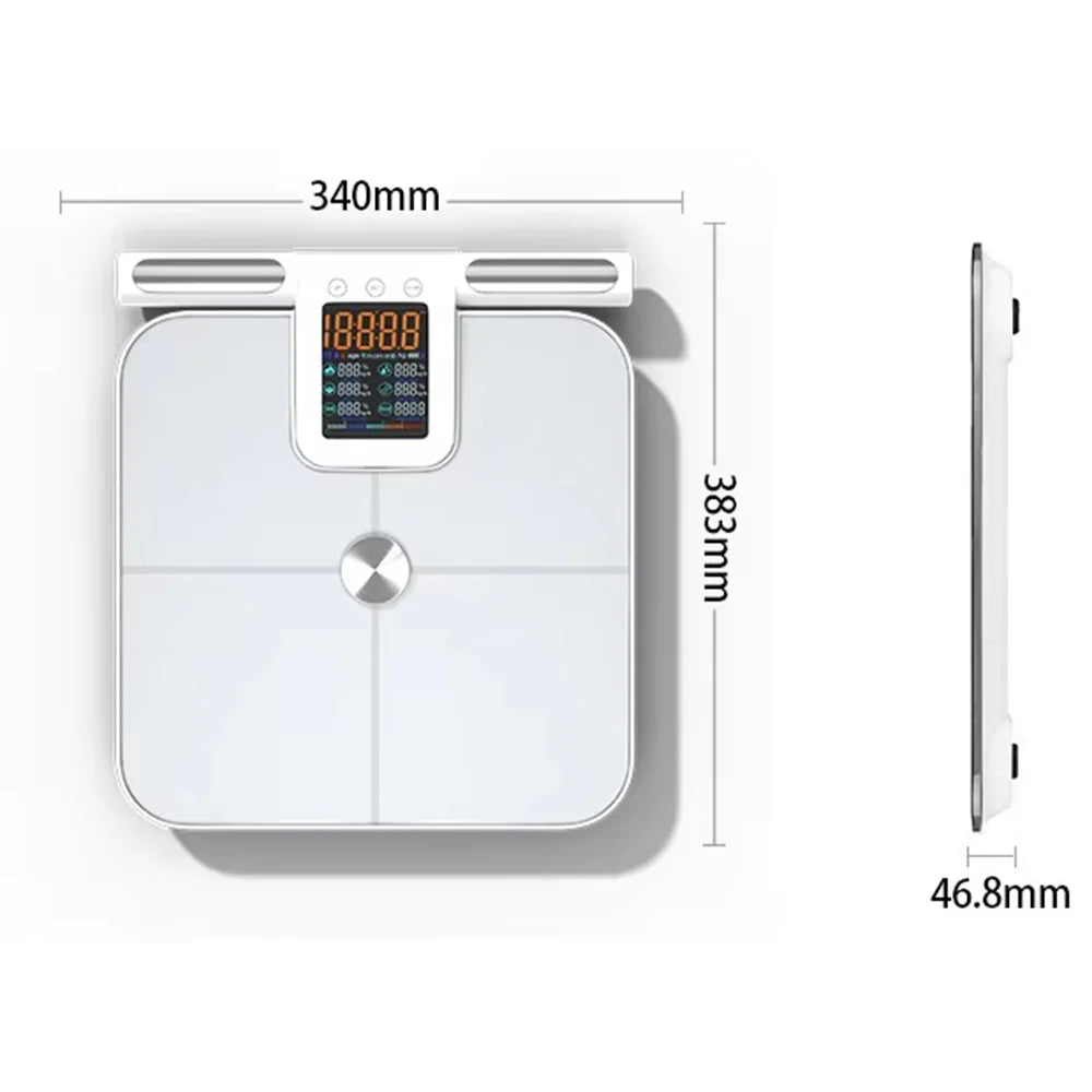 8-Electrode Smart Body Composition Scale With Visceral Fat Bone Mass