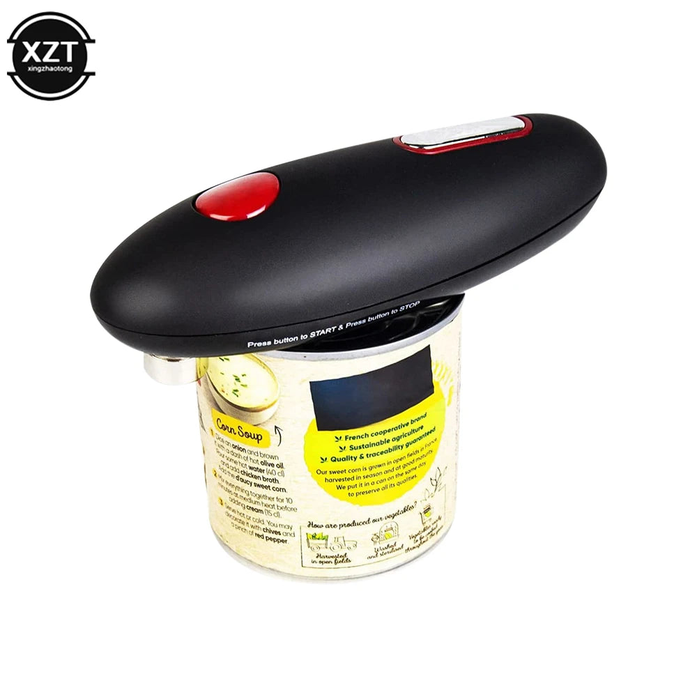 Electric Can Opener Automatic Handheld Kitchen Safety Tool Smooth Edge