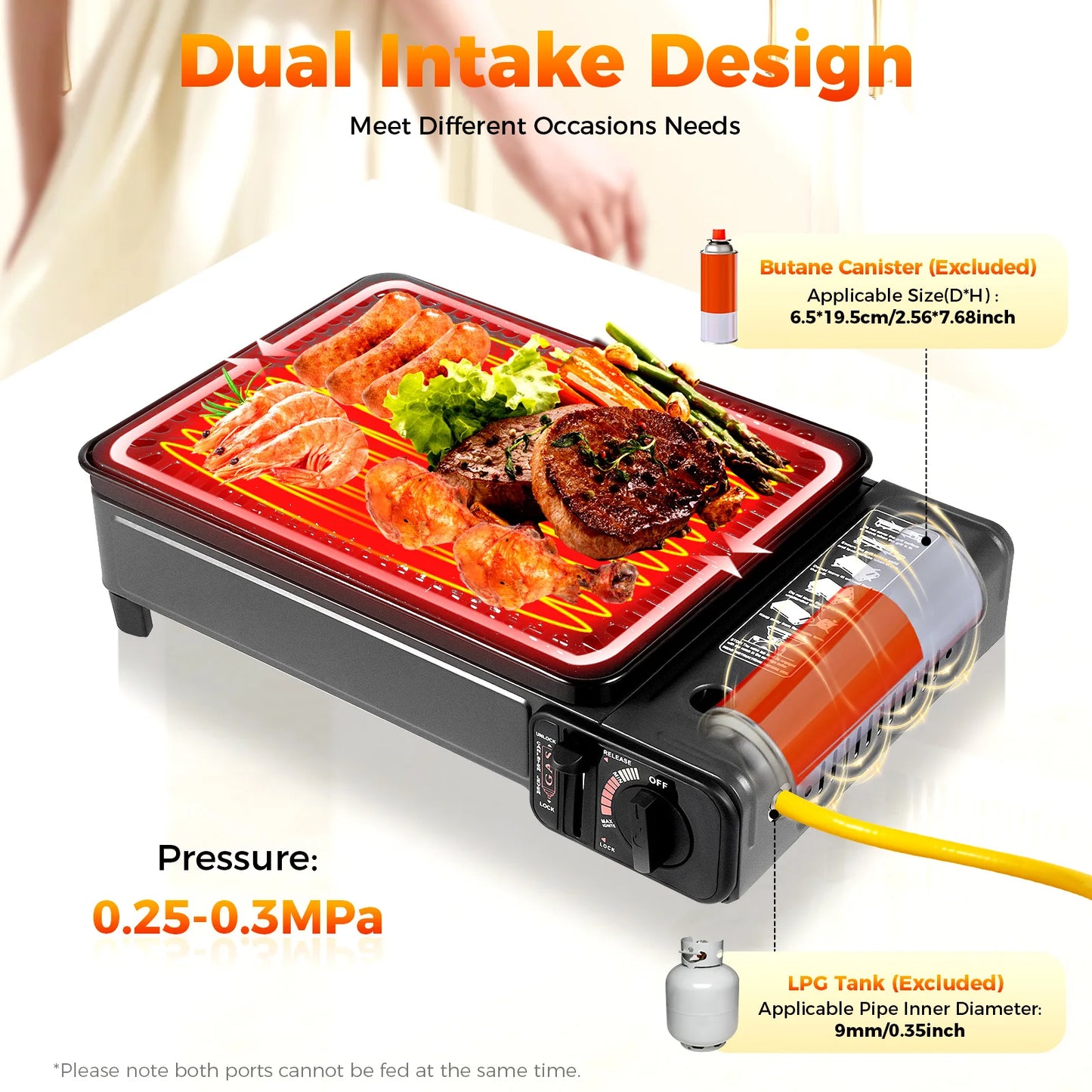 Portable Camping Grill Gas Stove BBQ Grills With Box