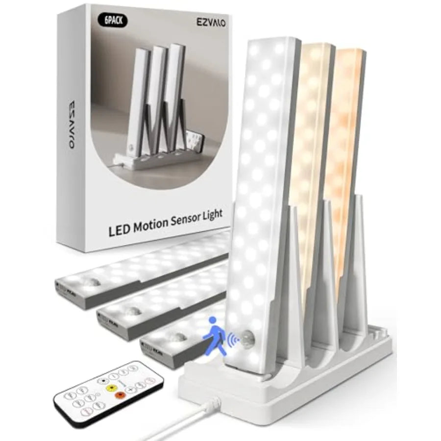 Under Cabinet Lighting With Charging Station And Rechargeable Motion Sensor