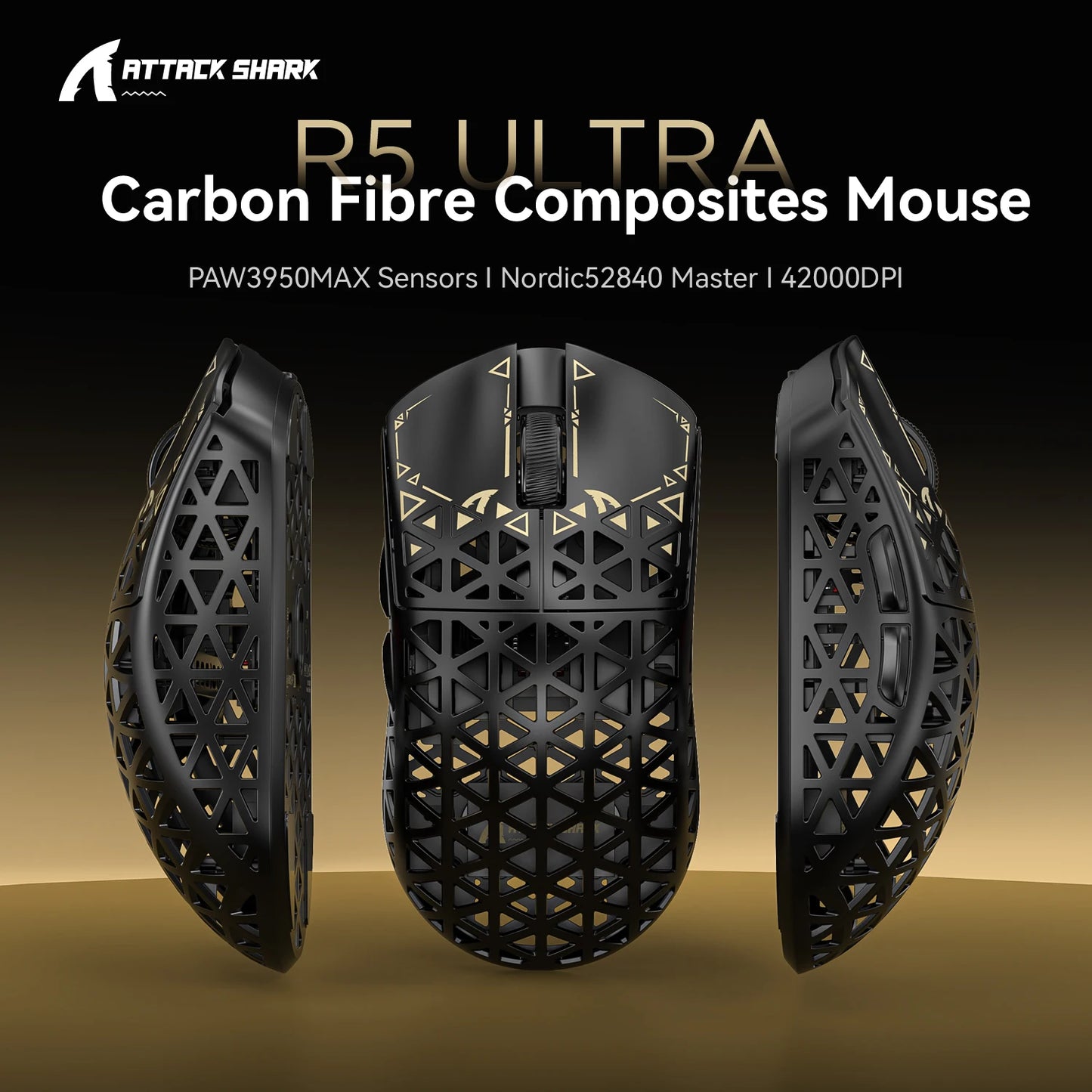 Attack Shark R5 Ultra Wireless Gaming Mouse With PAW3950MAX Sensor