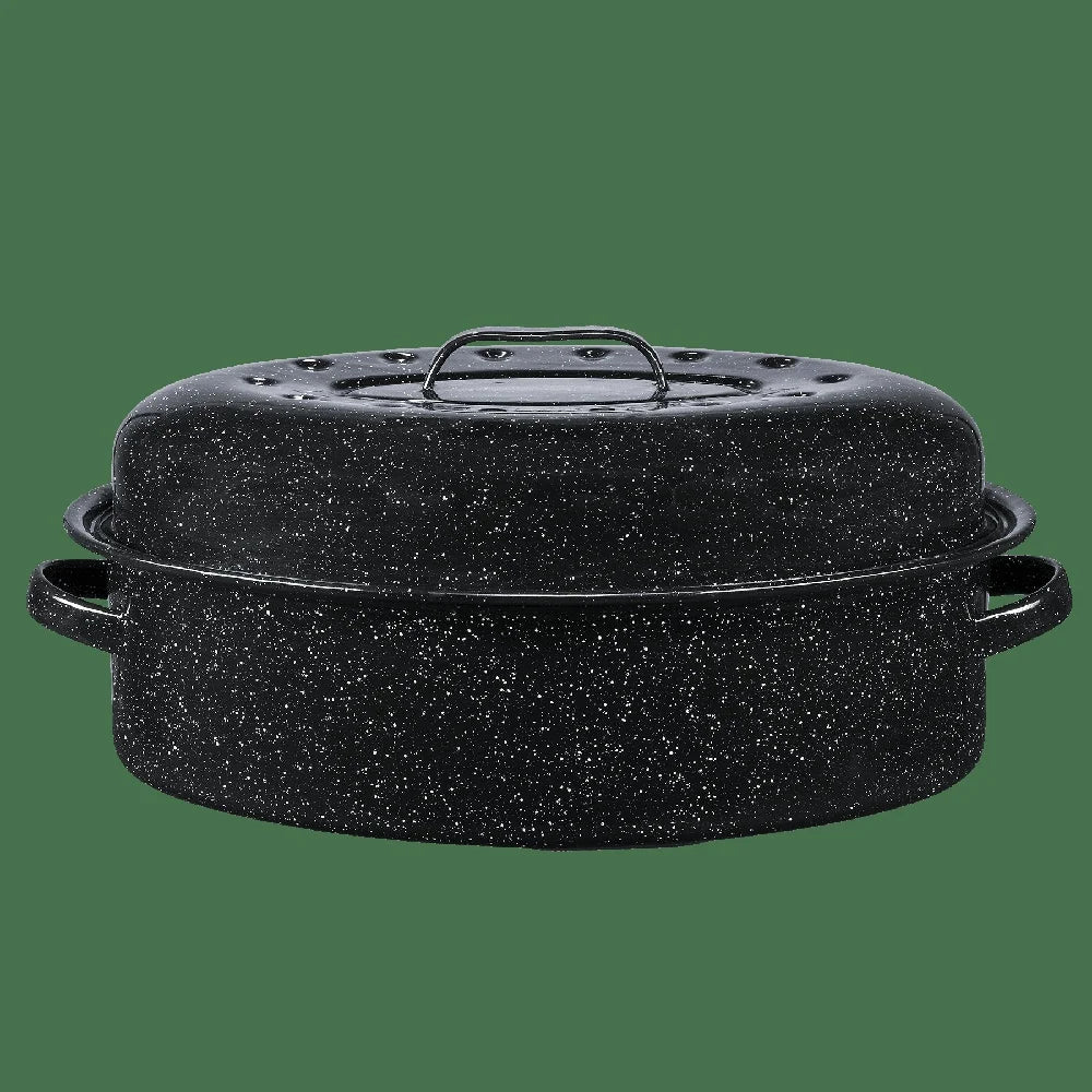 Granite Ware Covered Oval Roaster Heavy Duty Dishwasher Safe