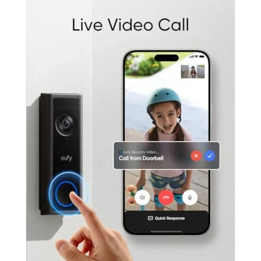 Video Doorbell Camera C31 Aluminum Alloy Body 2K FHD Battery