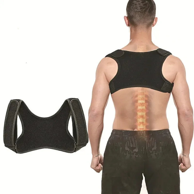 FUBEICHLY Back Posture Corrector Adjustable Shoulder Brace Clavicle Support