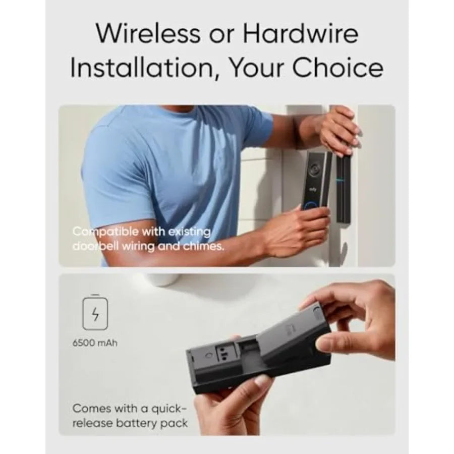 Video Doorbell Camera C31 Aluminum Alloy Body 2K FHD Battery