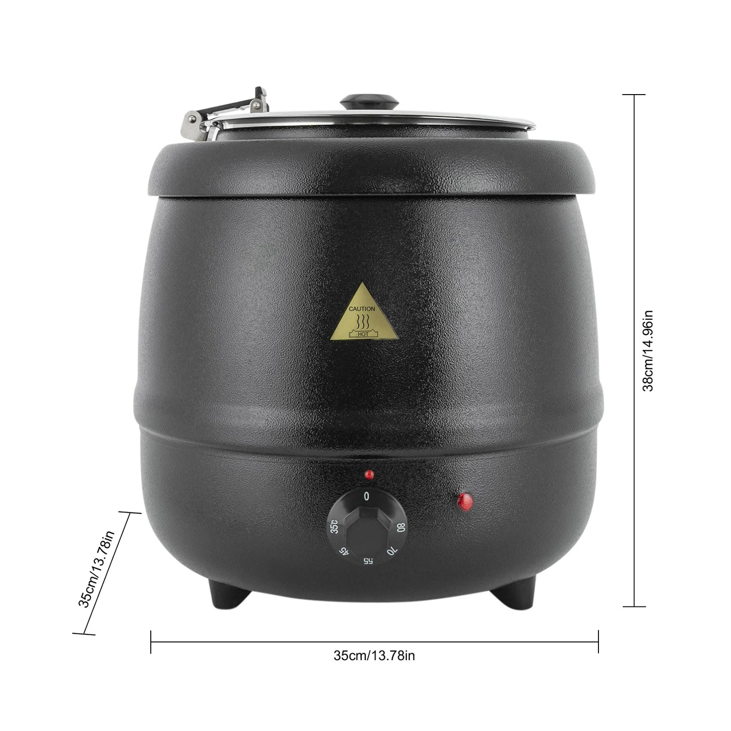 Bymaocar Soup Warmer Buffet Heating Pot With Lid For Restaurant