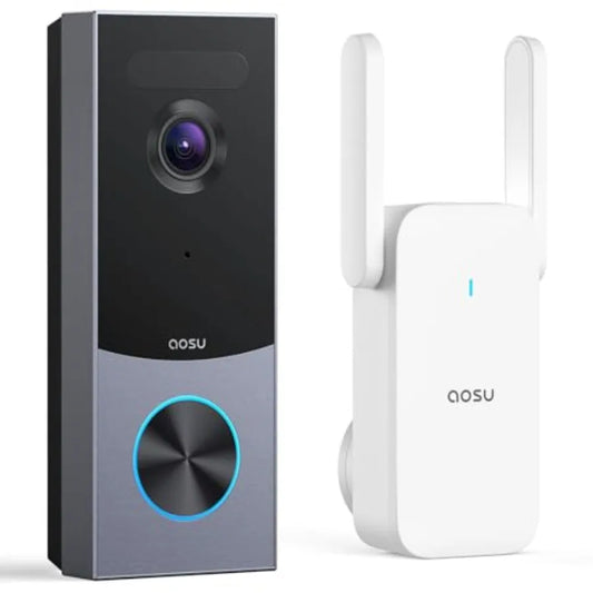 Wireless Doorbell Camera Home Security 5MP HD Triple Motion Detection