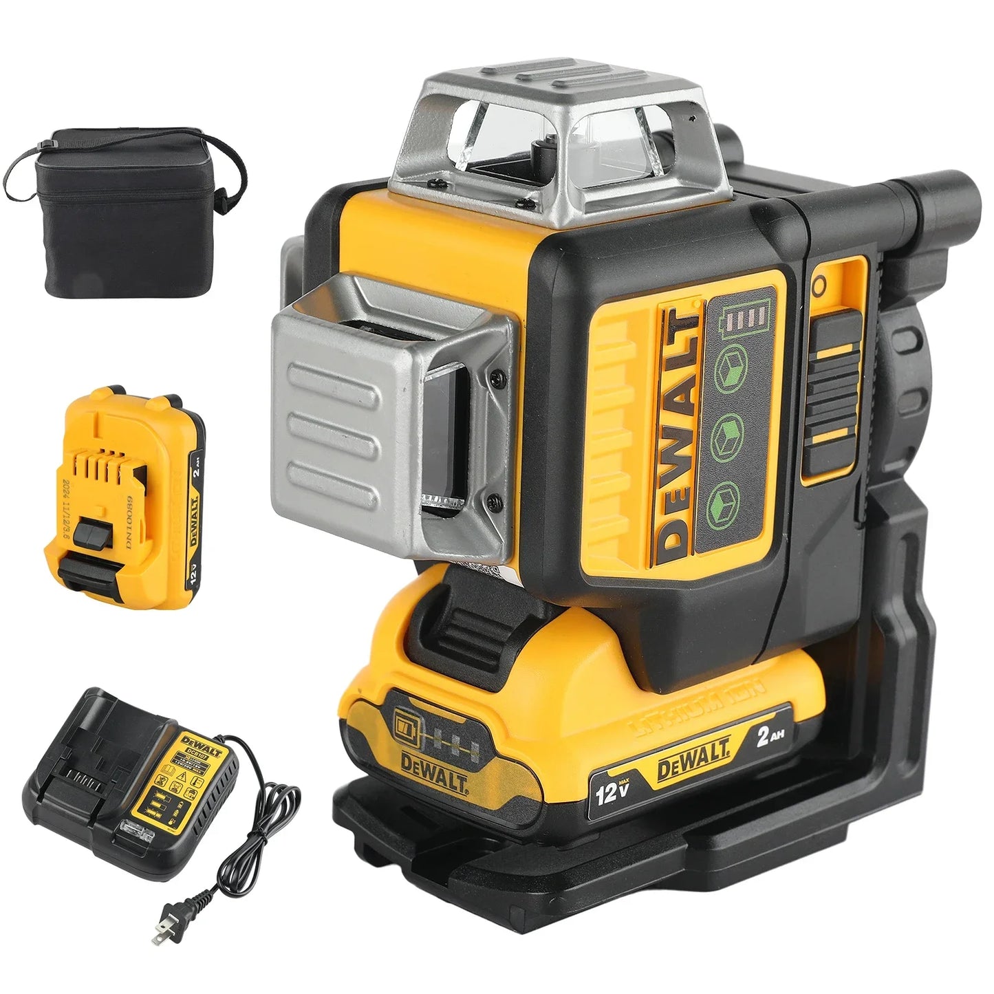 Dewalt DW089LG 3 Sided 360 Degree Laser Level 12 Lines