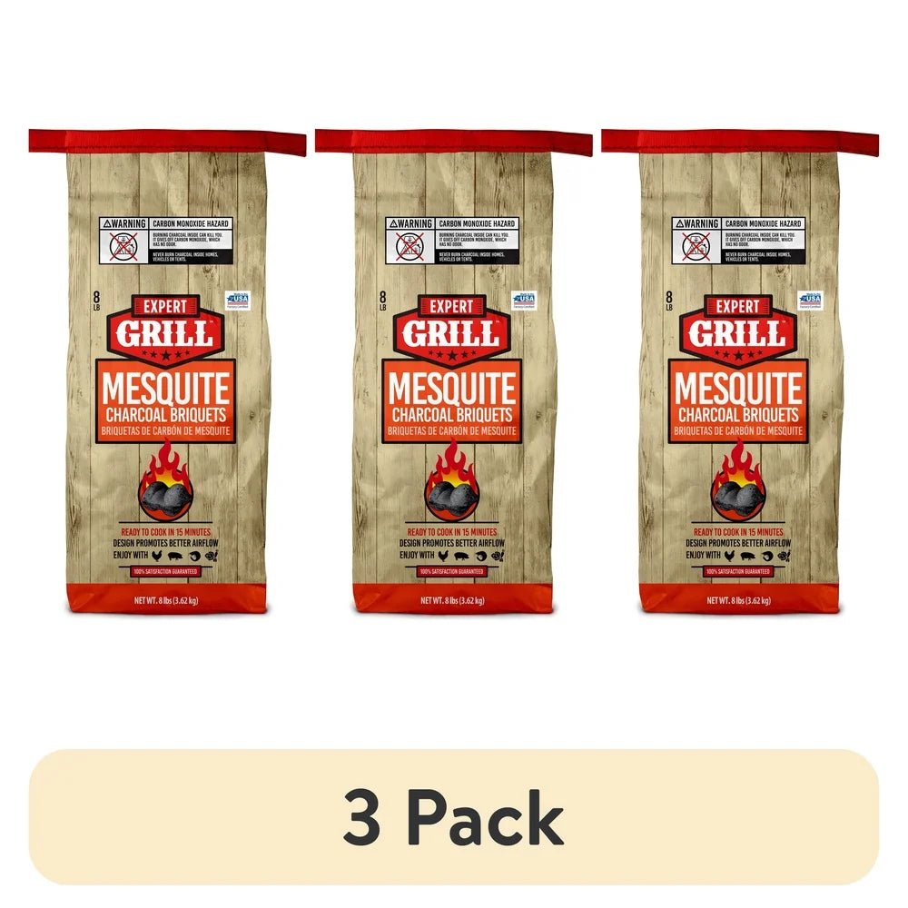 Mesquite Charcoal Briquettes 8 Lbs for Grilling and Smoking