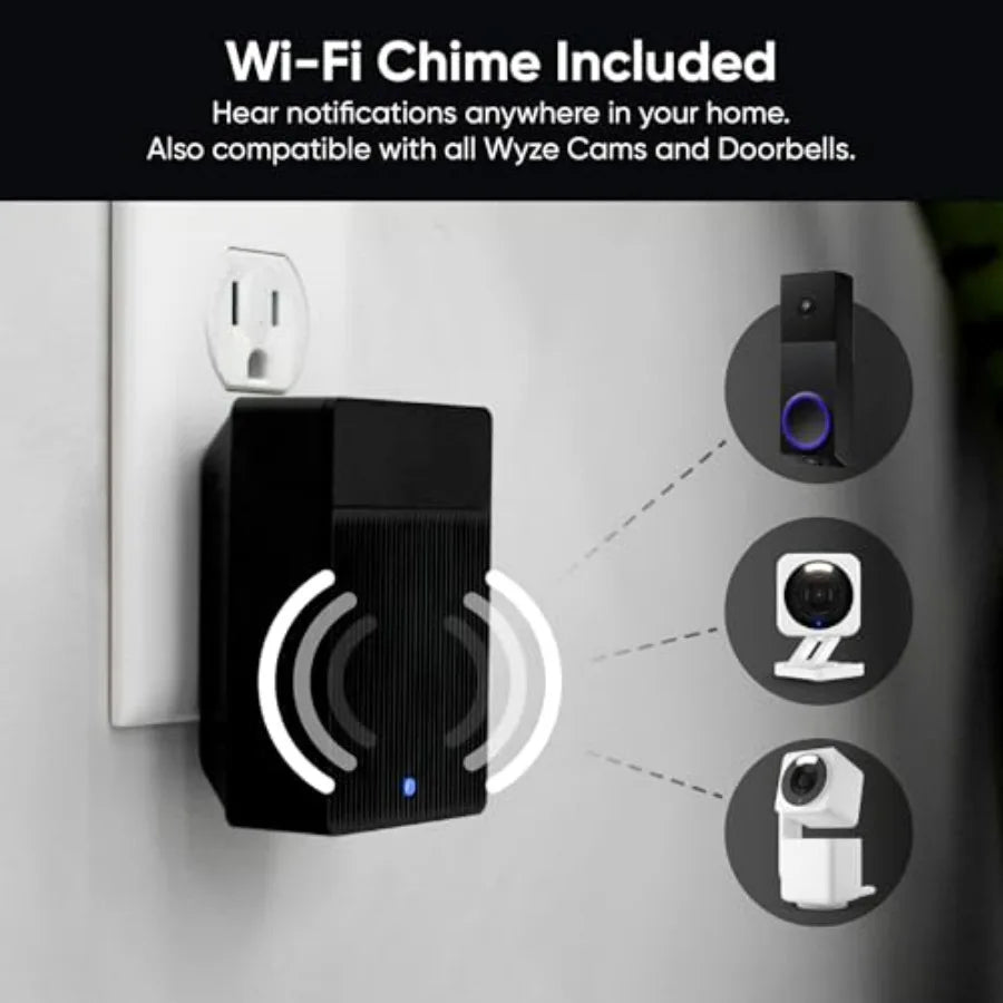 Wireless Duo Cam Video Doorbell With Chime Battery Powered 2K
