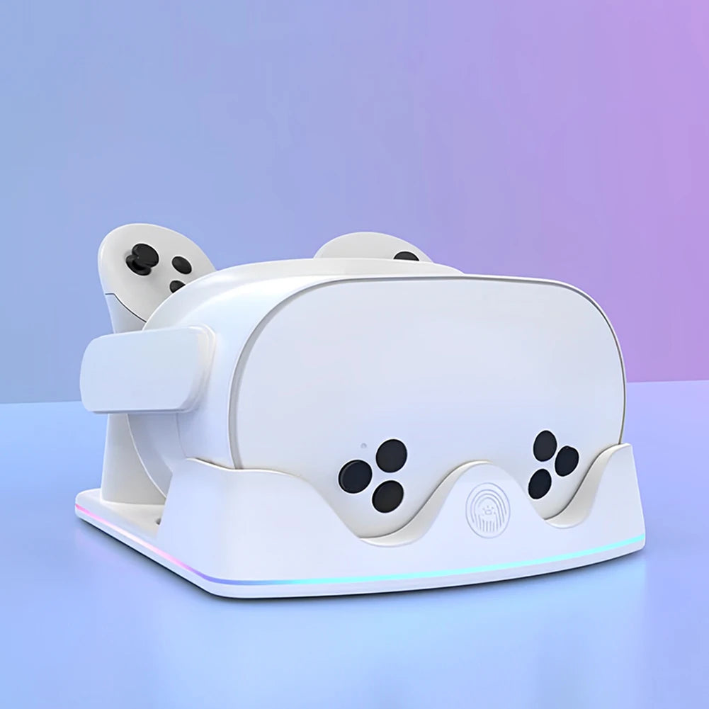Charging Dock For Meta Quest 3S VR Headset With RGB Light