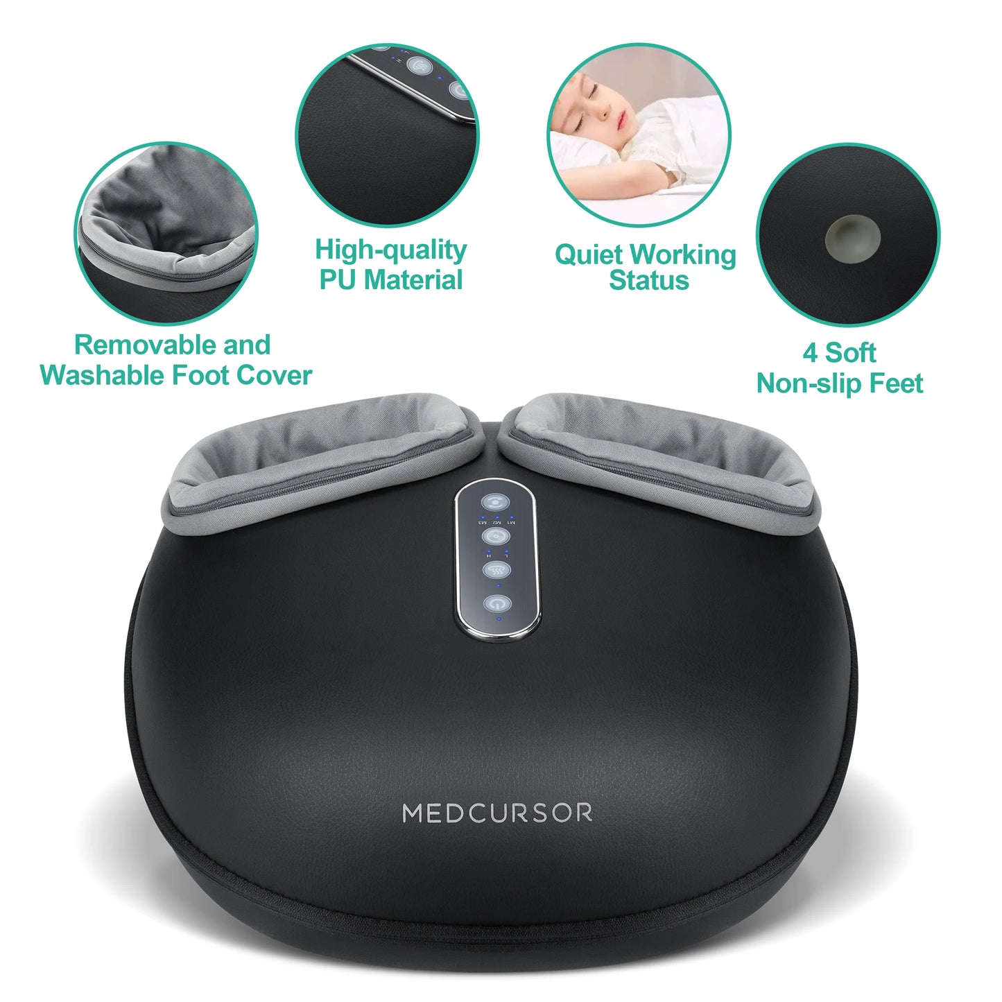 Medcursor Shiatsu Foot Massager With Heat for Relaxation
