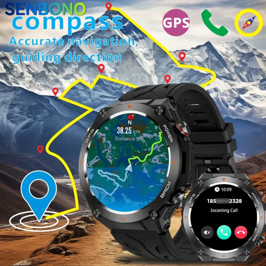 Senbono GPS Smart Watch Builtin GPS Bluetooth Phone Call