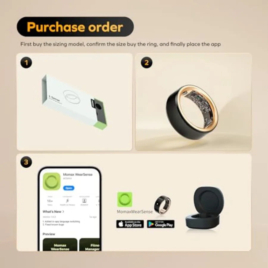 Smart Health Ring Sleep Tracker With Heart Rate Monitor IP68