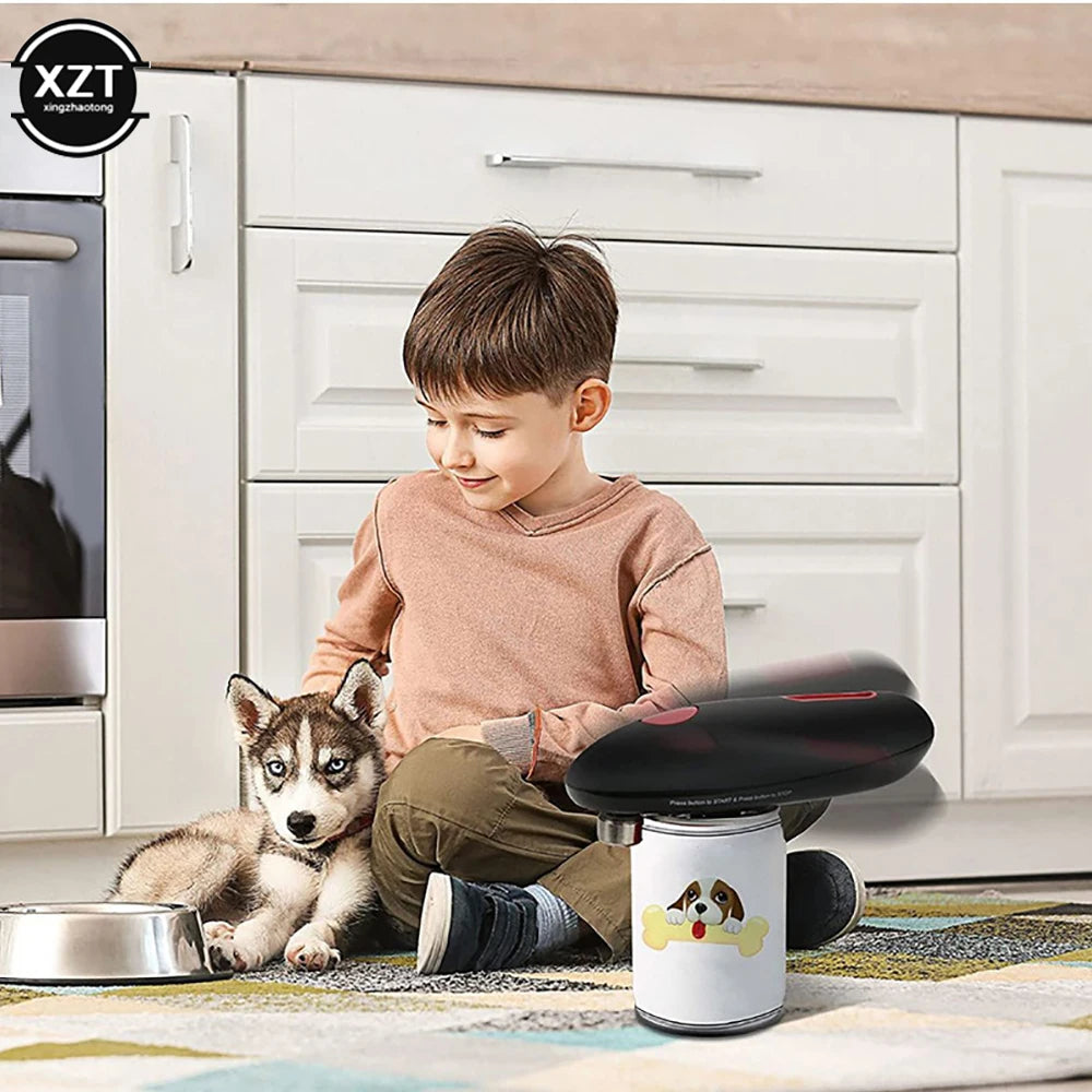 Electric Can Opener Automatic Handheld Kitchen Safety Tool Smooth Edge