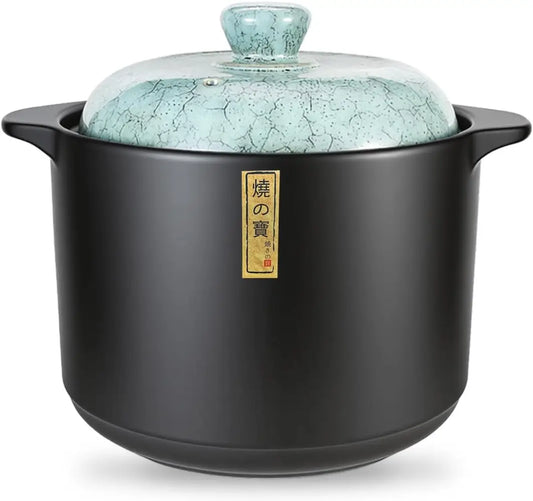 Premium Ceramic Stew Pot With Lid Non Toxic Oven Safe