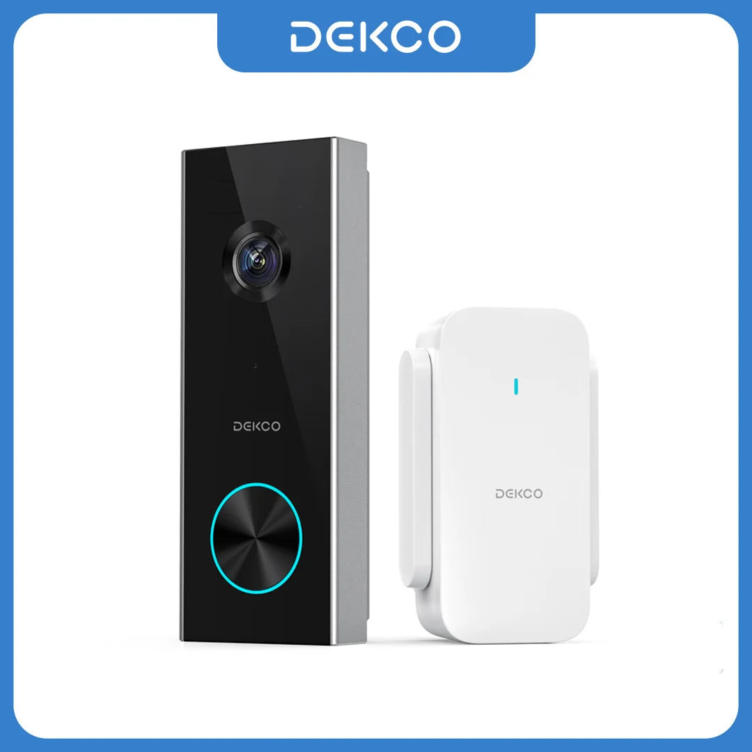 DEKCO 3MP WiFi Doorbell With AI Human Detection And Alexa