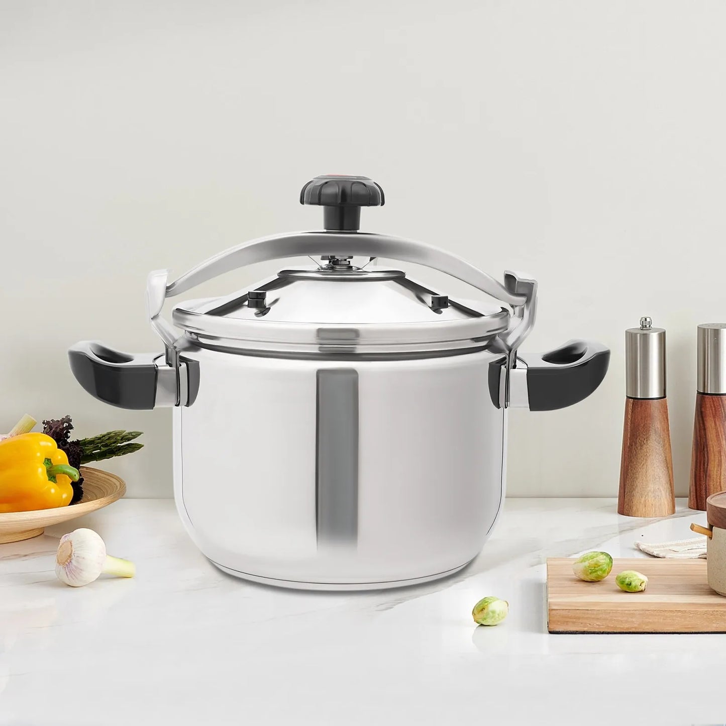 Bymaocar Stainless Steel Round Tabletop Pressure Cooker