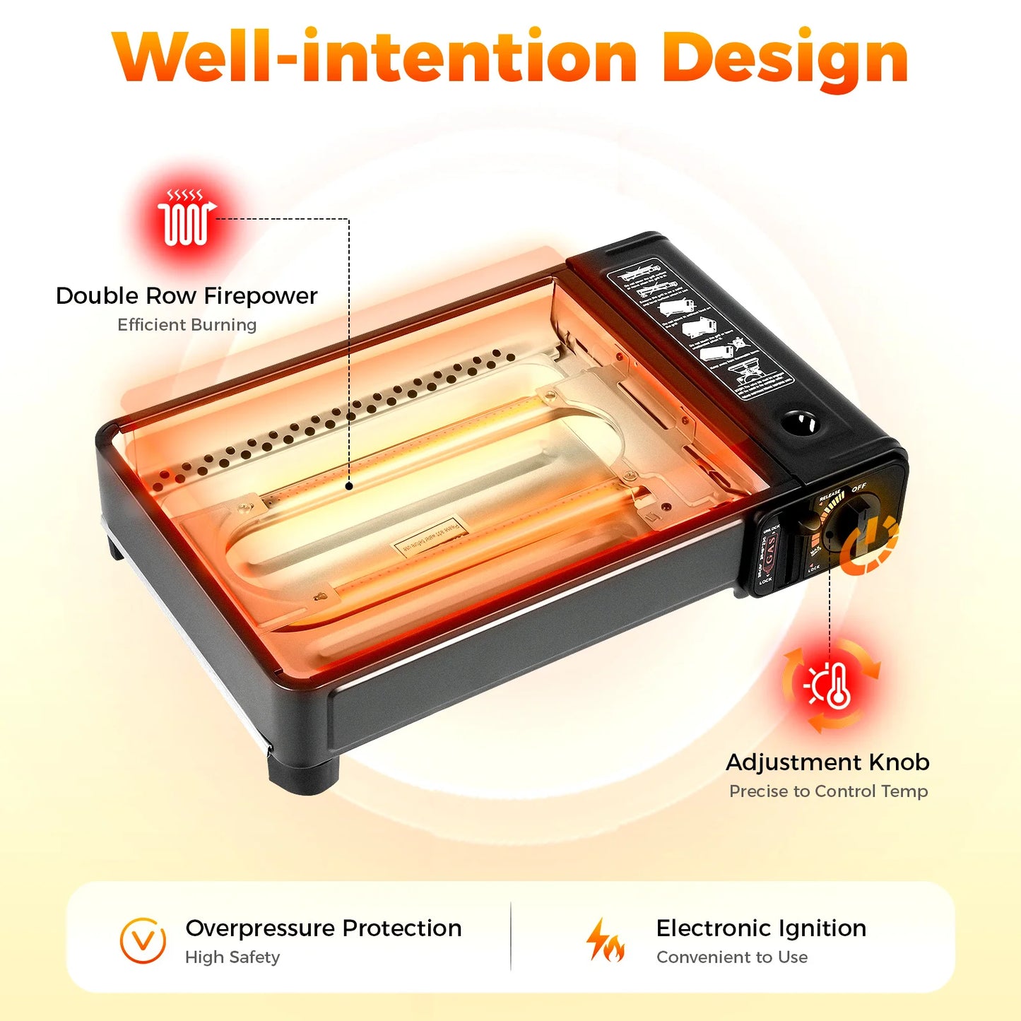 Portable Camping Grill Gas Stove BBQ Grills With Box