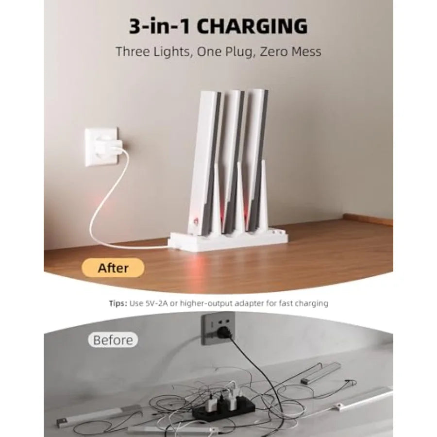 Under Cabinet Lighting With Charging Station And Rechargeable Motion Sensor