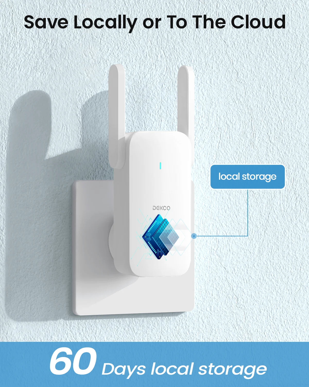 DEKCO 5MP Ultra HD WiFi Video Doorbell With Alexa Support