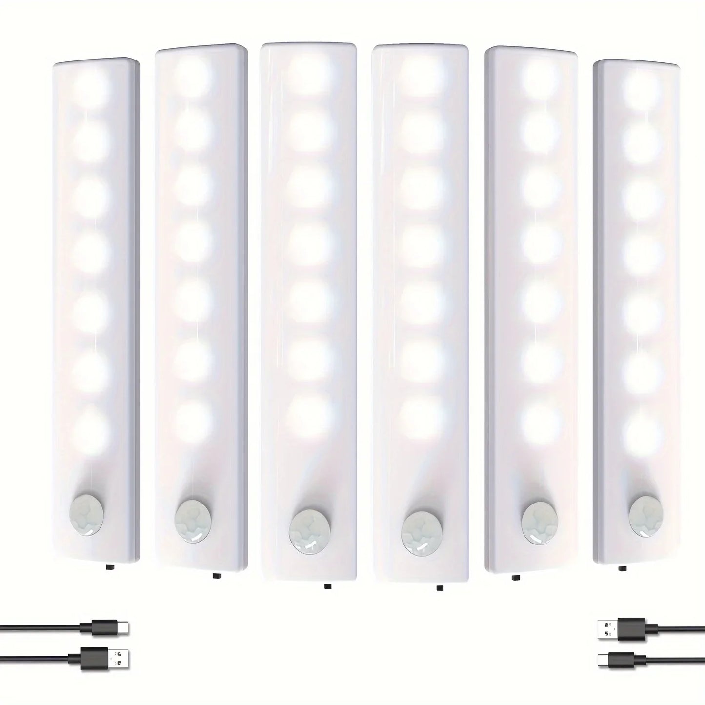 Motion Sensor Under Cabinet Lights USB-C Rechargeable Battery Operated