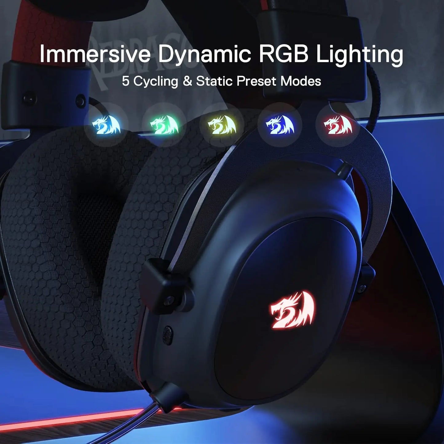 Redragon H510 Pro Zeus-X Wireless Gaming Headset 7.1 Surround Sound