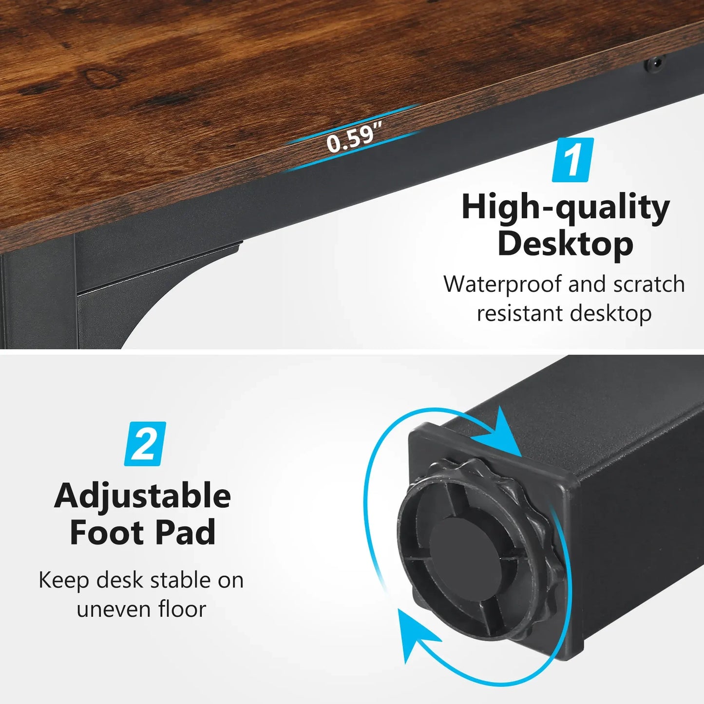 Tribesigns Double Long Computer Desk For Home Office