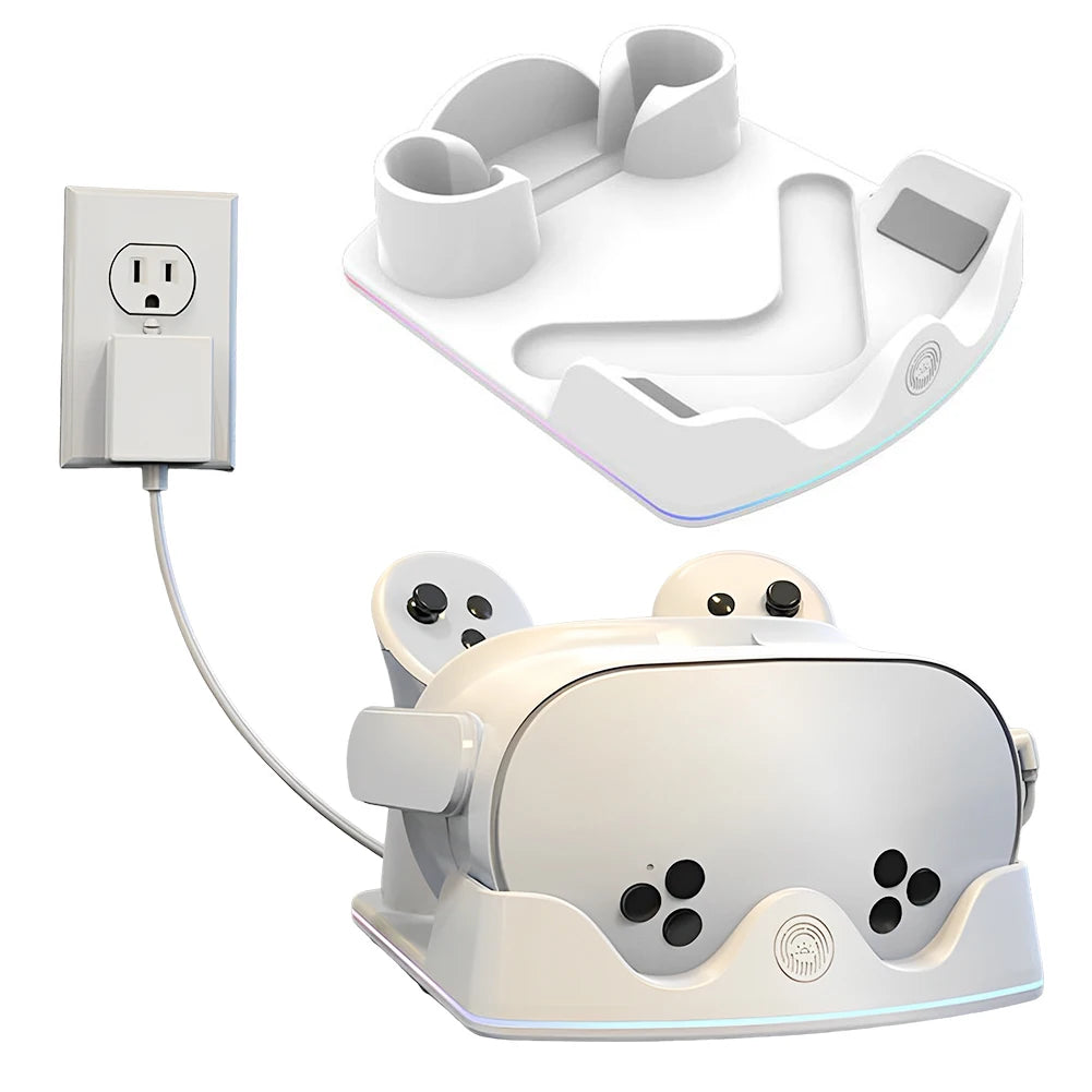 Charging Dock For Meta Quest 3S VR Headset With RGB Light