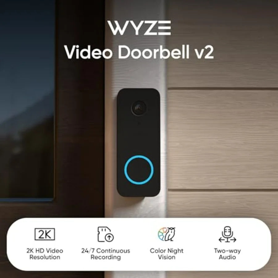 Wyze Video Doorbell V2 Security Camera For Home Surveillance