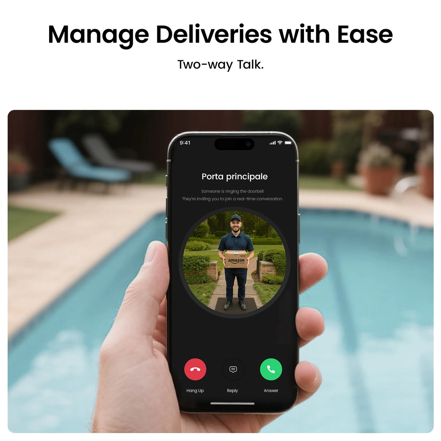 DEKCO 3MP WiFi Doorbell With AI Human Detection And Alexa