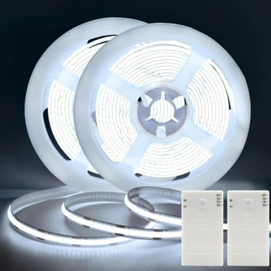 2 Pack Battery Operated COB Motion Sensor Cabinet Strip Lights
