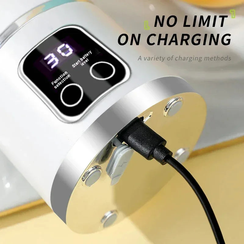 Portable Electric Blender With 8 Blades Travel Juicer Cup