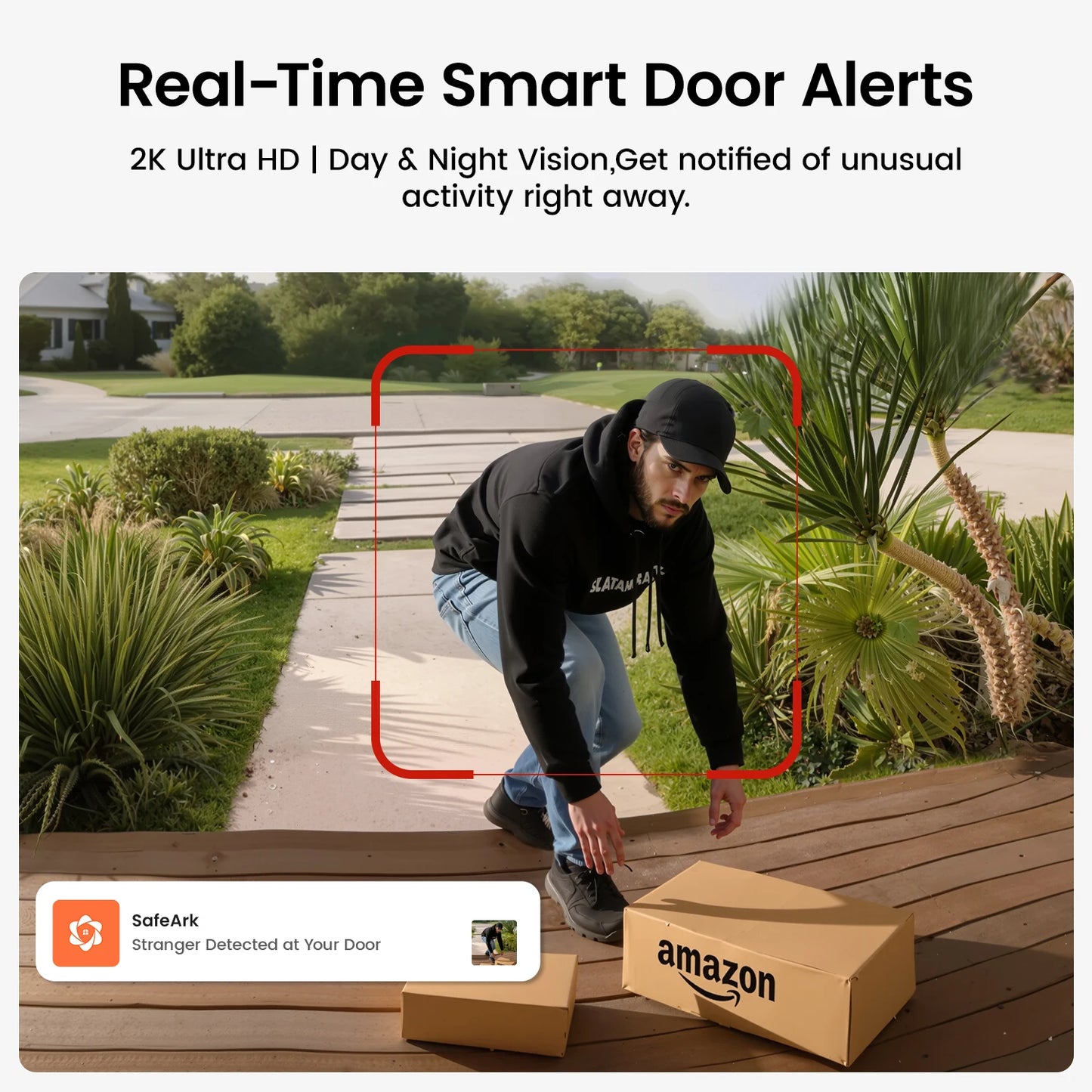 DEKCO 3MP WiFi Doorbell With AI Human Detection And Alexa