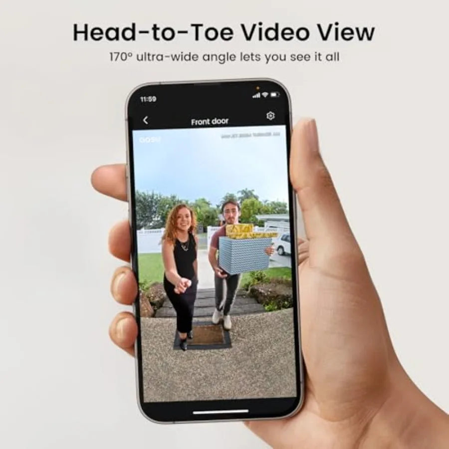 Wireless Doorbell Camera For Home Security With 170 Degree View