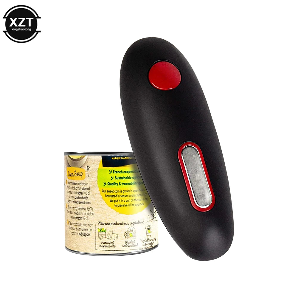 Electric Can Opener Automatic Handheld Kitchen Safety Tool Smooth Edge