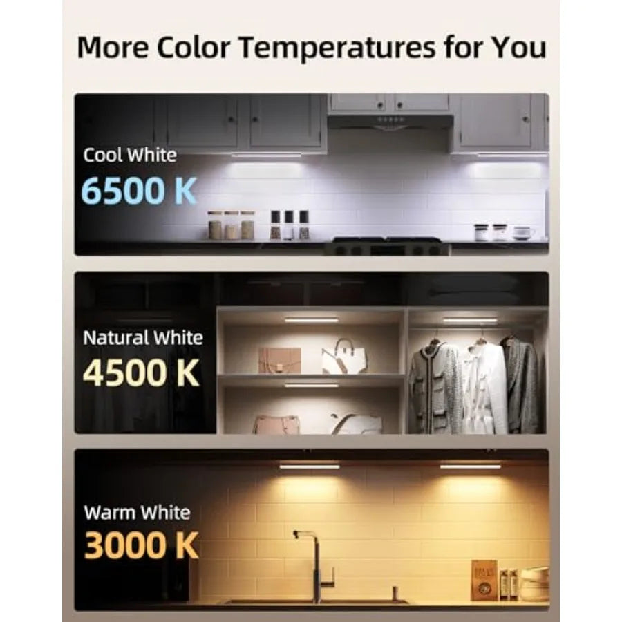 Under Cabinet Lighting With Charging Station And Rechargeable Motion Sensor
