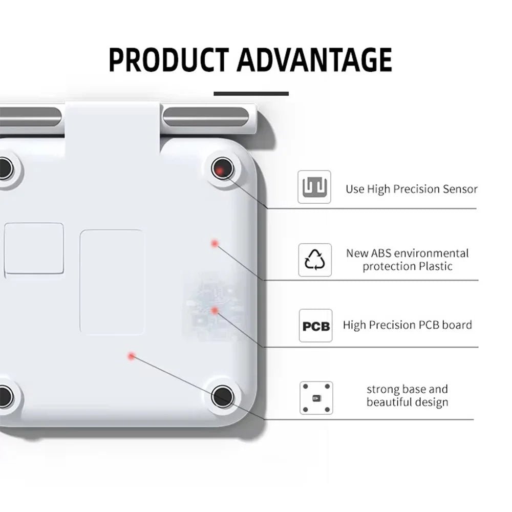 8-Electrode Smart Body Composition Scale With Visceral Fat Bone Mass