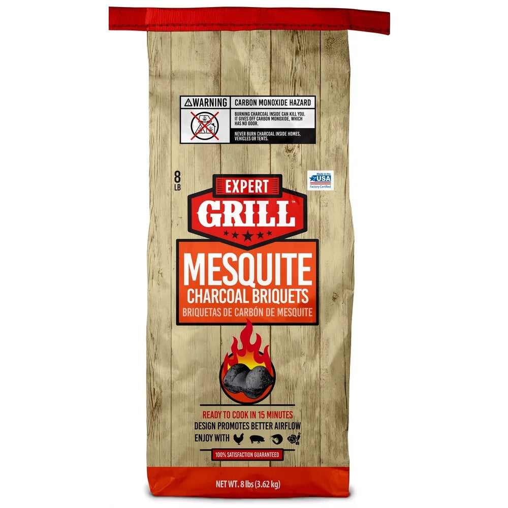 Mesquite Charcoal Briquettes 8 Lbs for Grilling and Smoking