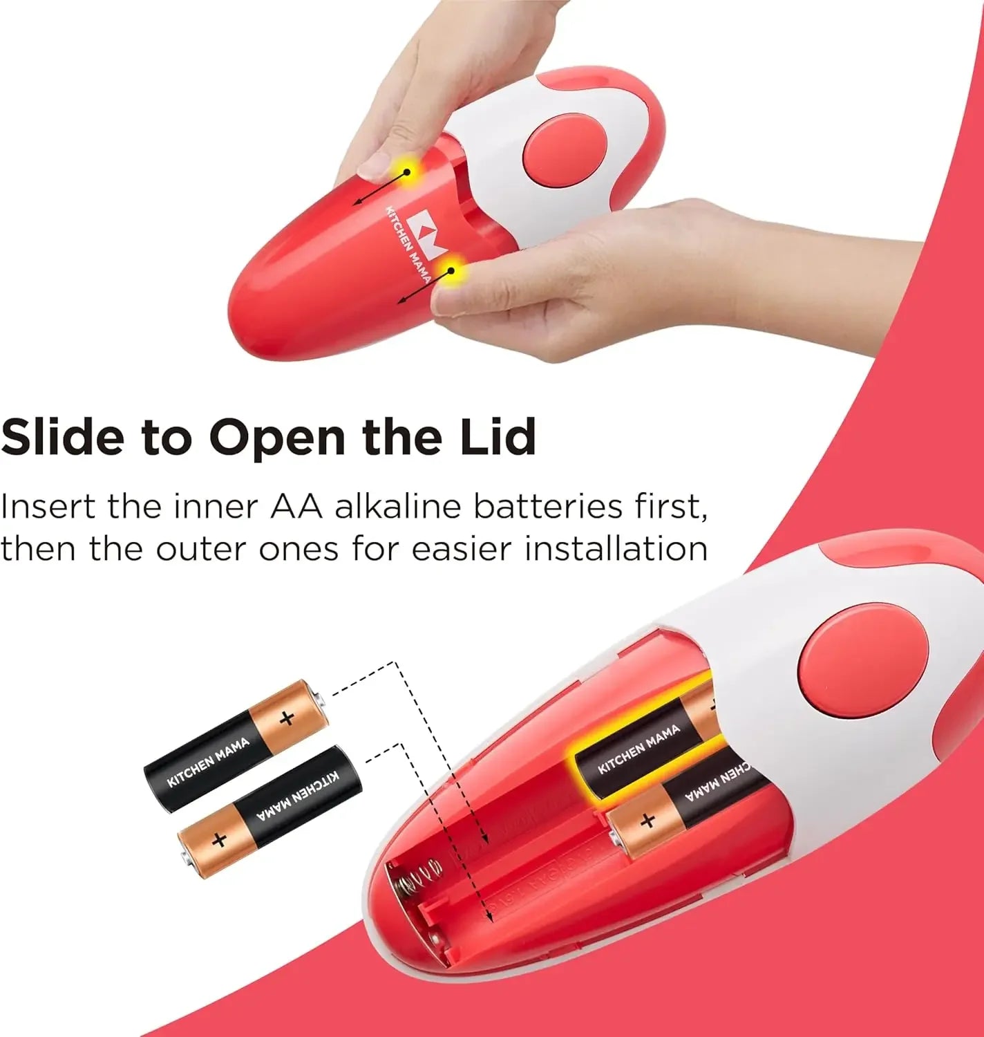 Kitchen Mama Auto Electric Can Opener Hands Free Button
